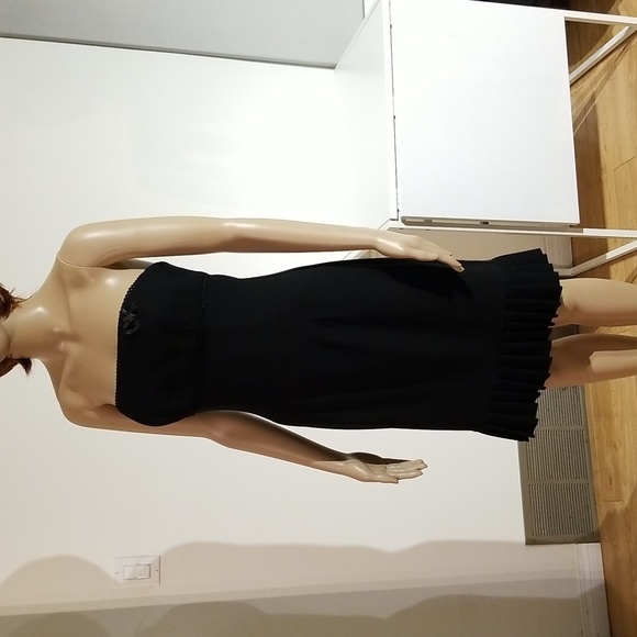 Vintage Strapless Little Black Dress by Algo Petite / Sz 4 / Black - Picture 5 of 17